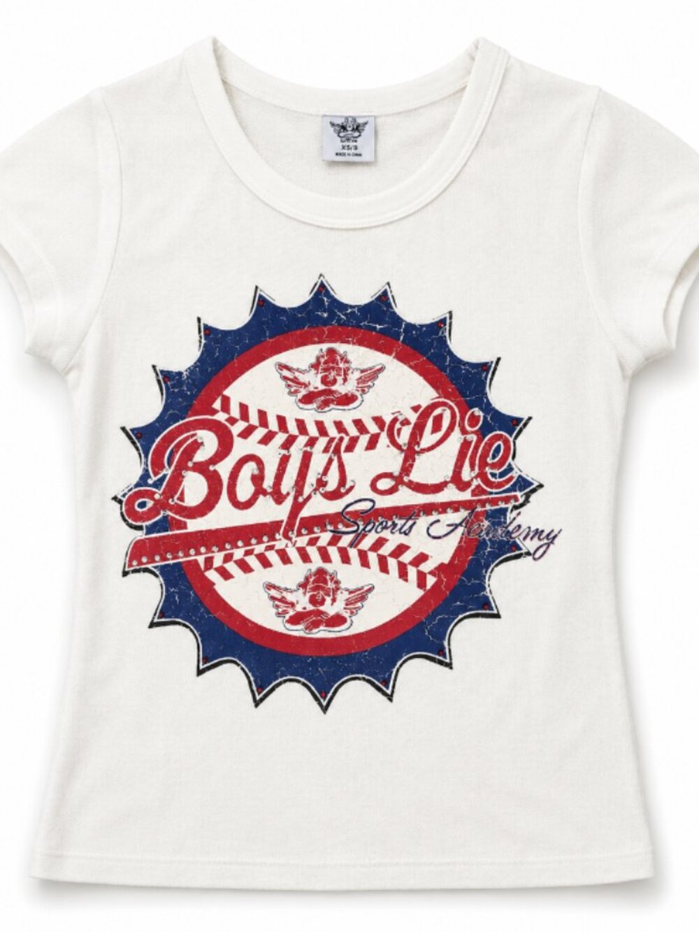 GRAPHIC BOYS  LIE SPORTY SPICE BABY TEE SHIRT NUMBER WITH  SHINY STUDS
